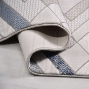 Bej Geometrik Akrilik Makine Halısı