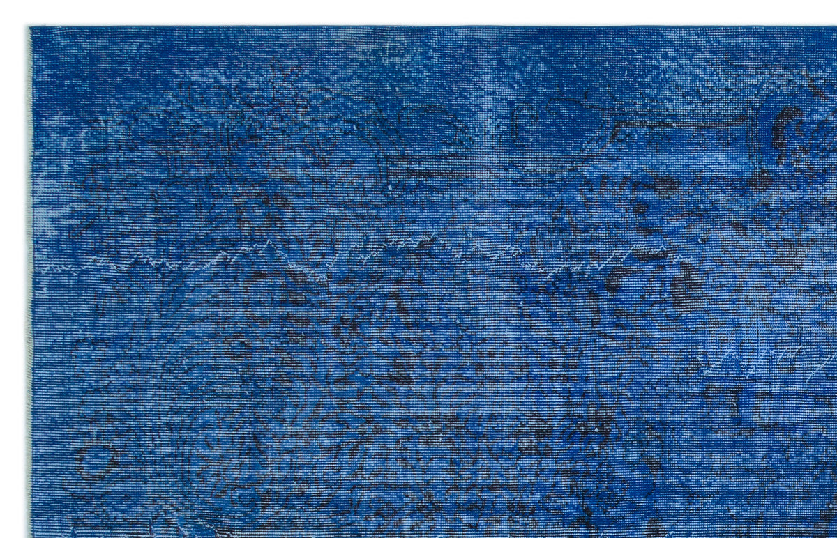 Tirena Mavi ve Gri Soyut Desenli El Dokuma Halı 184x282 cm – detay görünümü