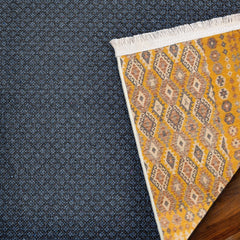 Sarı Etnik Modern Etnik Desenli Halı  | Makinada Yıkanabilir | Hav Toz Vermez | Leke Tutmayan | Kaymaz Taban | Dijital Makine Baskı | Salon Yolluk Mutfak Halısı