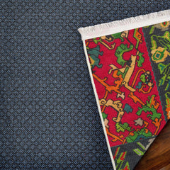 Kırmızı Etnik Modern Etnik Desenli Halı  | Makinada Yıkanabilir | Hav Toz Vermez | Leke Tutmayan | Kaymaz Taban | Dijital Makine Baskı | Salon Yolluk Mutfak Halısı