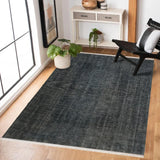 Dark Gray Anthracite Modern Living Room Rug - Polyester Machine Woven