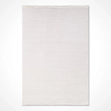 Cream Modern Striped Living Room Rug - Acrylic