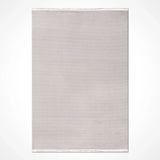 Light Gray Modern Striped Living Room Rug 2311AK - Acrylic