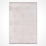 Light Beige Cream Modern Geometric Living Room Rug Abstract geometric - Acrylic