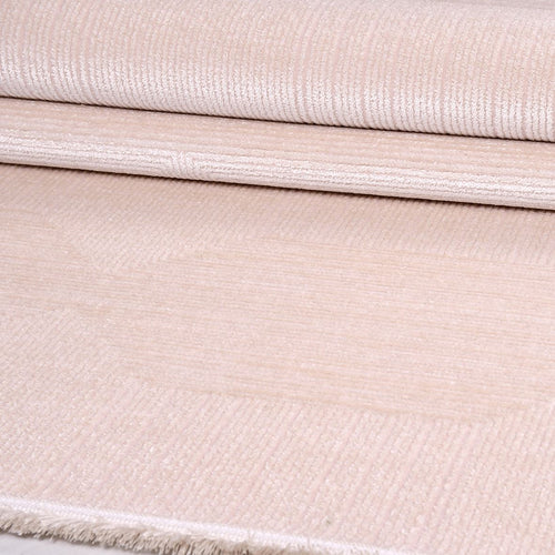 Bej Modern Akrilik Makine Halısı