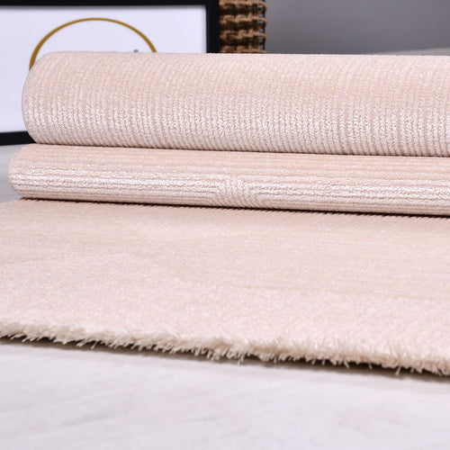 Bej Modern Akrilik Makine Halısı