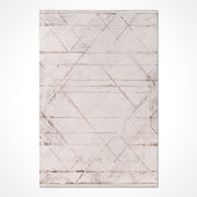 Krem Modern Akrilik Makine Halısı