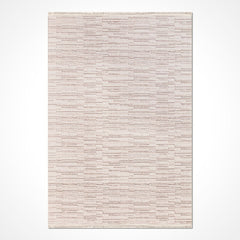 Bej Modern Akrilik Makine Halısı