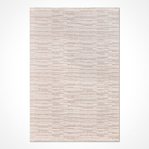 Bej Modern Akrilik Makine Halısı