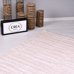 Bej Modern Akrilik Makine Halısı