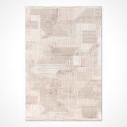 Bej Modern Akrilik Makine Halısı