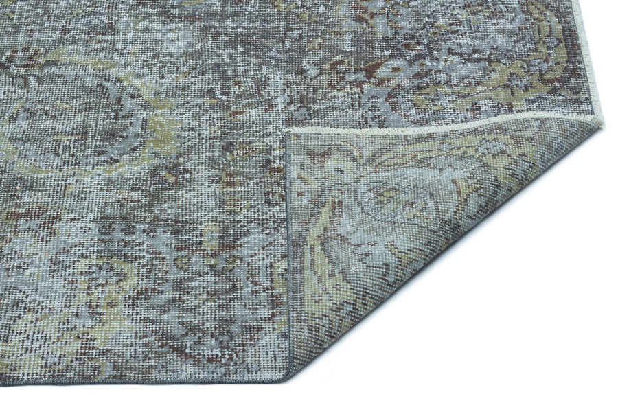 Tirena Gri ve Kahverengi Soyut Desenli El Dokuma Halı 156x285 cm – detay görünümü