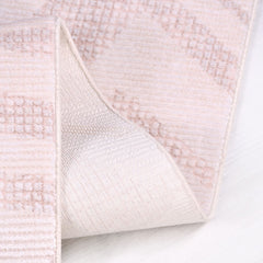 Bej Modern Akrilik Makine Halısı