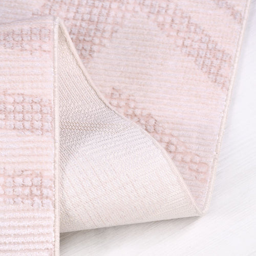 Bej Modern Akrilik Makine Halısı