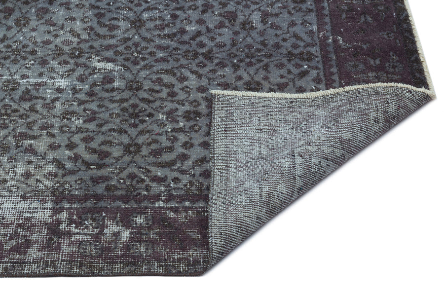 Tirena Gri ve Mor Madalyon Desenli El Dokuma Halı 162x264 cm – detay görünümü