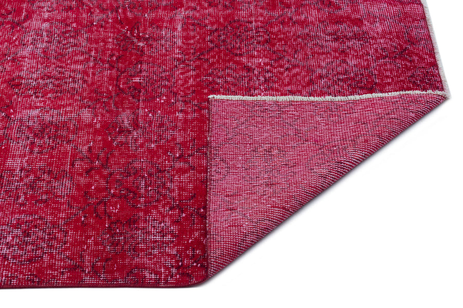 Tirena Kırmızı ve Pembe Soyut Desenli El Dokuma Halı 163x270 cm – detay görünümü