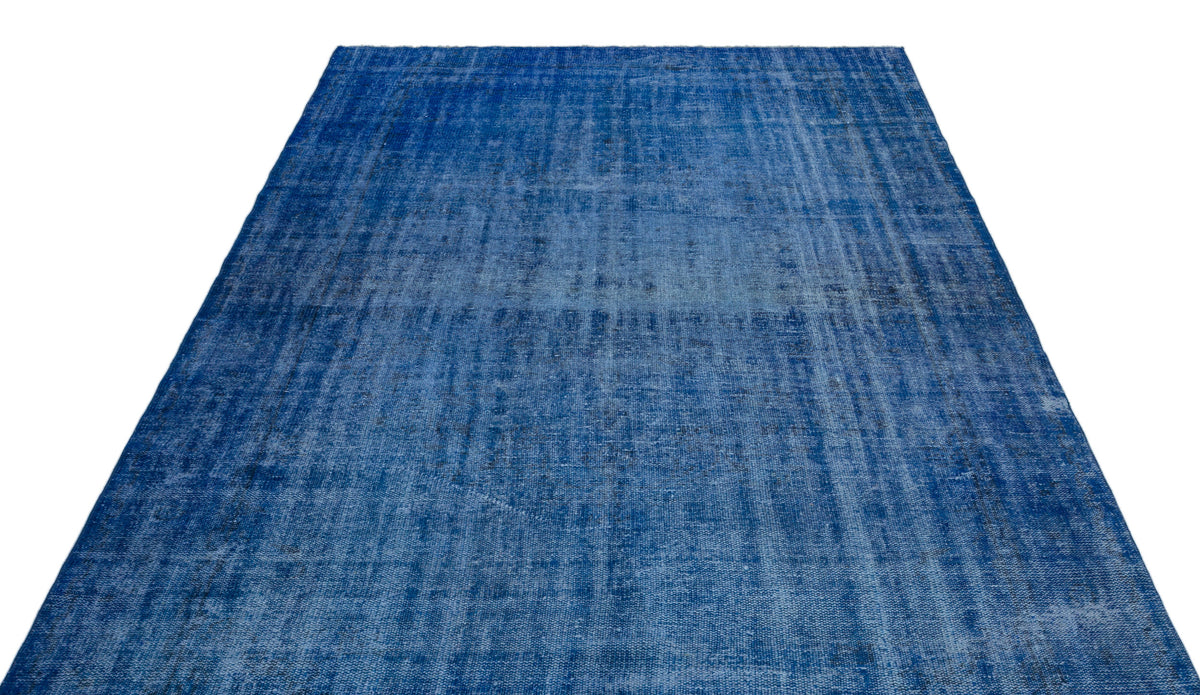 Tirena Mavi ve Lacivert Düz El Dokuma Halı 184x270 cm – detay görünümü