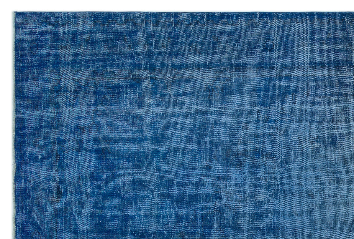 Tirena Mavi ve Lacivert Düz El Dokuma Halı 184x270 cm – detay görünümü