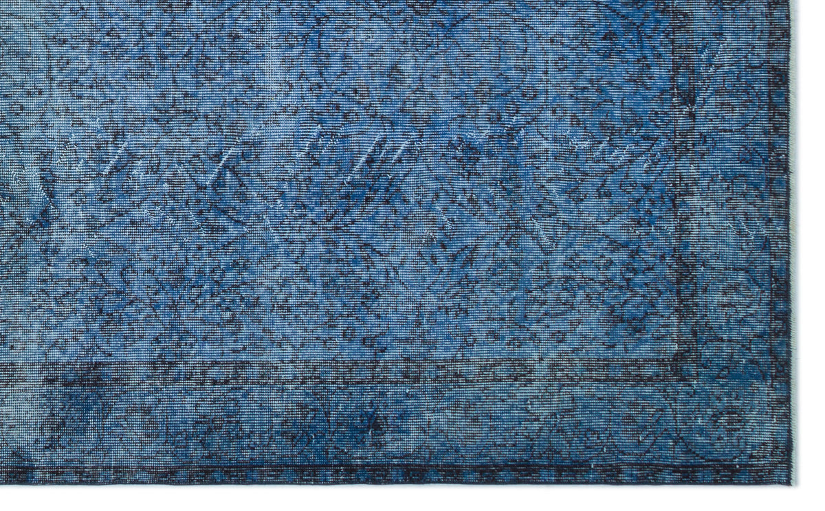 Tirena Mavi ve Lacivert Soyut Desenli El Dokuma Halı 175x285 cm – detay görünümü