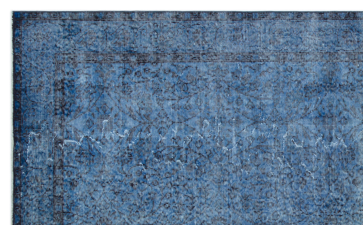 Tirena Mavi ve Lacivert Soyut Desenli El Dokuma Halı 175x285 cm – detay görünümü