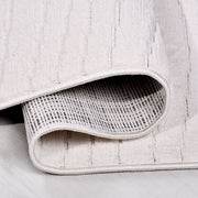 Beyaz Modern Polyester Makine Halısı