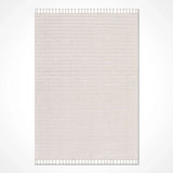 Modern Cream Gray Striped Pattern Polyester Machine Woven Kitchen Rug