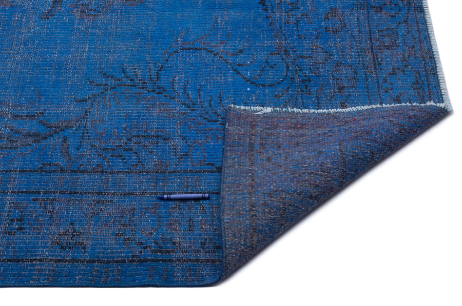 Tirena Mavi ve Lacivert Madalyon Desenli El Dokuma Halı 167x270 cm – detay görünümü