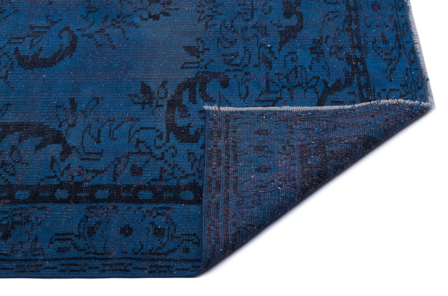 Tirena Mavi ve Lacivert Madalyon Desenli El Dokuma Halı 162x270 cm – detay görünümü