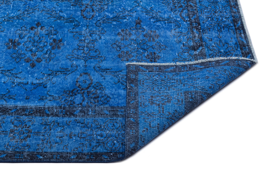Tirena Mavi ve Lacivert Madalyon Desenli El Dokuma Halı 162x280 cm – detay görünümü