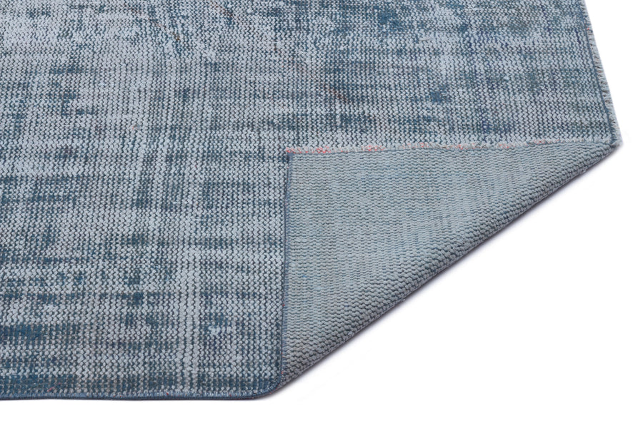 Tirena Mavi ve Gri Soyut Desenli El Dokuma Halı 164x252 cm – detay görünümü