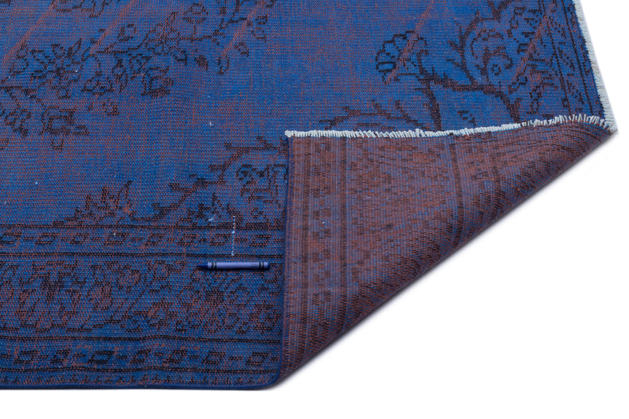 Tirena Mavi ve Kahverengi Madalyon Desenli El Dokuma Halı 176x260 cm – detay görünümü