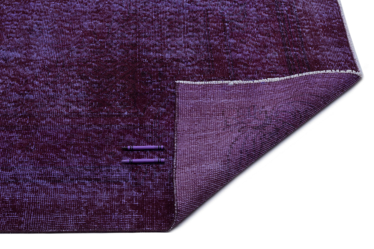 Tirena Mor ve Kırmızı Soyut Desenli El Dokuma Halı 178x283 cm – detay görünümü