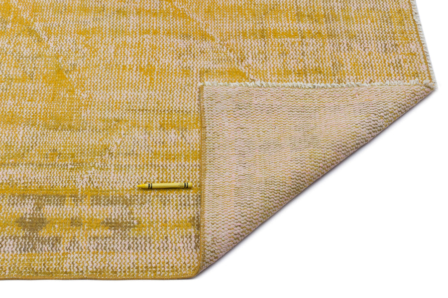 Tirena Sarı ve Bej Soyut Desenli El Dokuma Halı 157x251 cm – detay görünümü