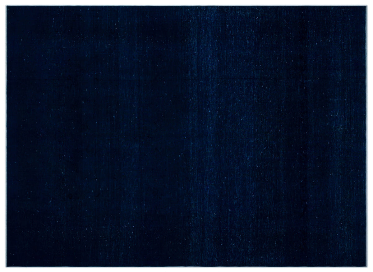 Navyel Mavi ve Lacivert Düz El Dokuma Halı 270x381 cm