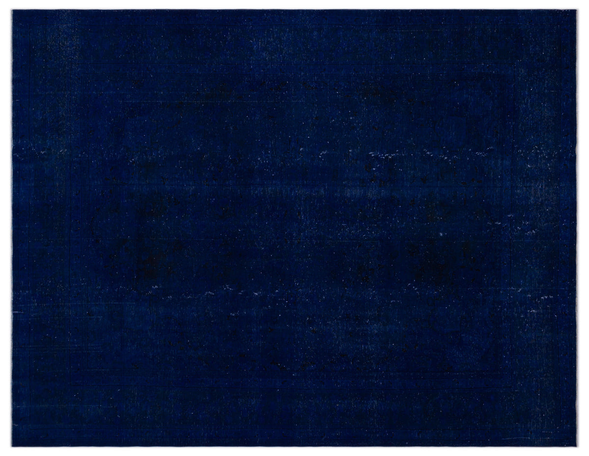 Navyel Mavi ve Lacivert Düz El Dokuma Halı 291x368 cm