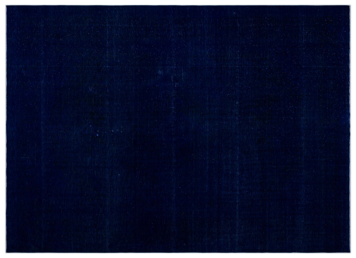 Navyel Mavi ve Lacivert Düz El Dokuma Halı 304x423 cm