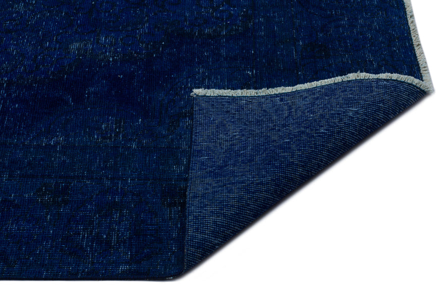 Navyel Mavi ve Lacivert Soyut Desenli El Dokuma Halı 270x383 cm – detay görünümü