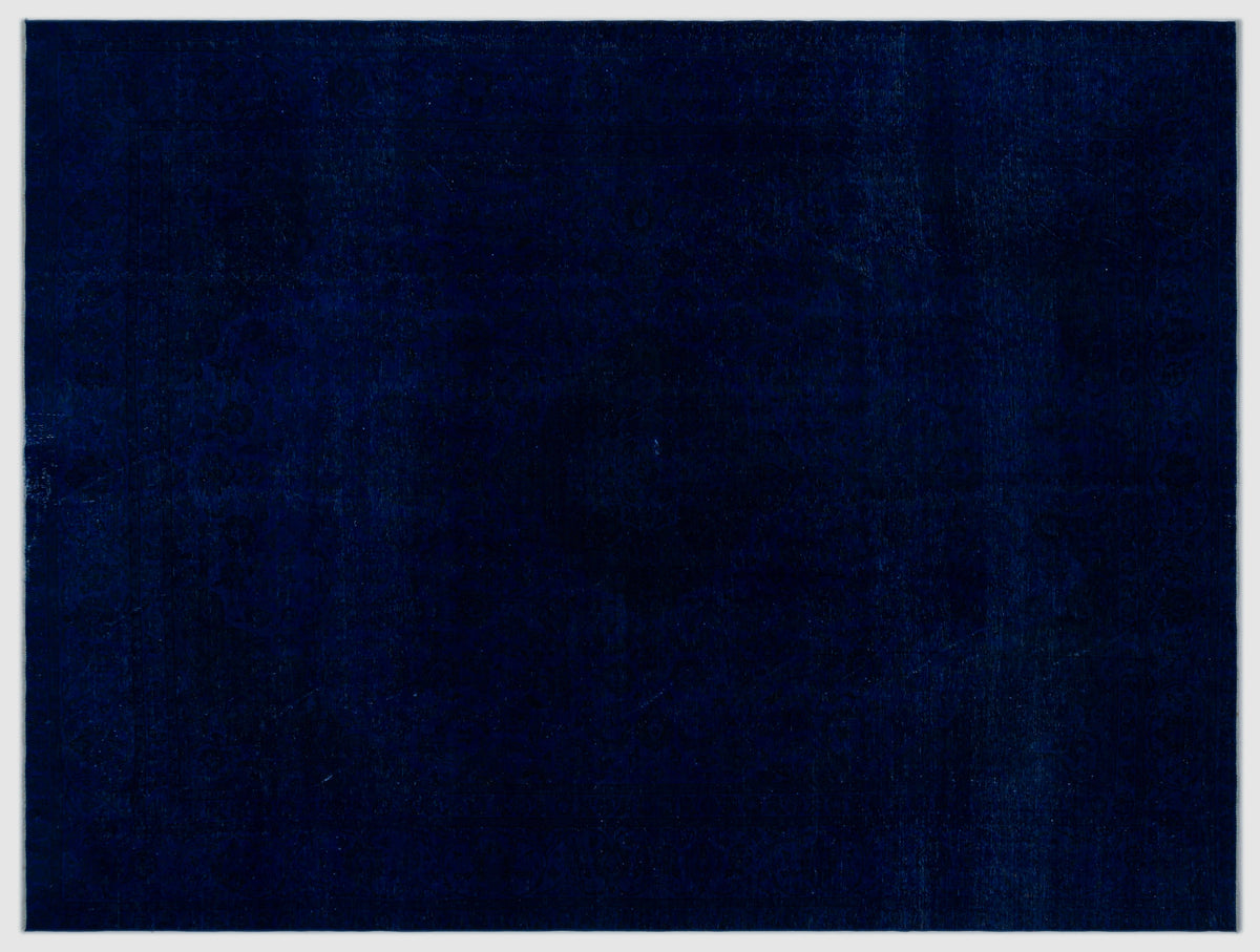 Navyel Mavi ve Lacivert Düz El Dokuma Halı 283x371 cm