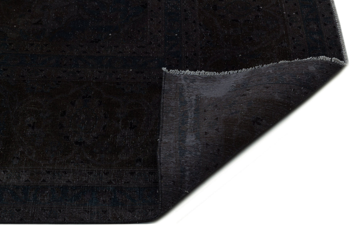 Navyel Siyah ve Lacivert Madalyon Desenli El Dokuma Halı 295x394 cm – detay görünümü
