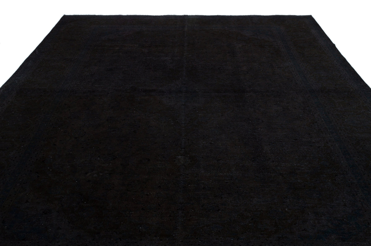 Navyel Siyah ve Lacivert Madalyon Desenli El Dokuma Halı 295x394 cm – detay görünümü