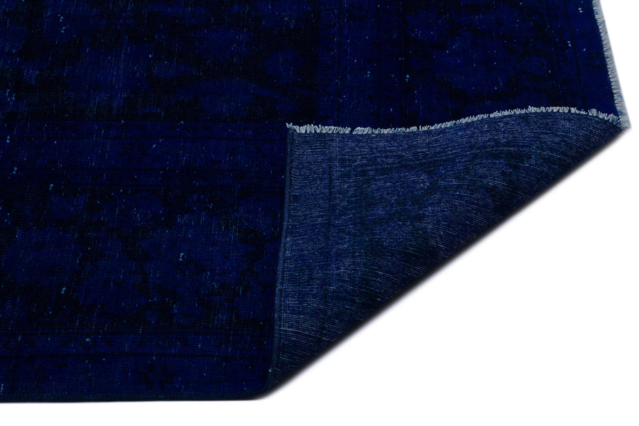 Navyel Mavi ve Lacivert Geometrik Desenli El Dokuma Halı 275x374 cm – detay görünümü