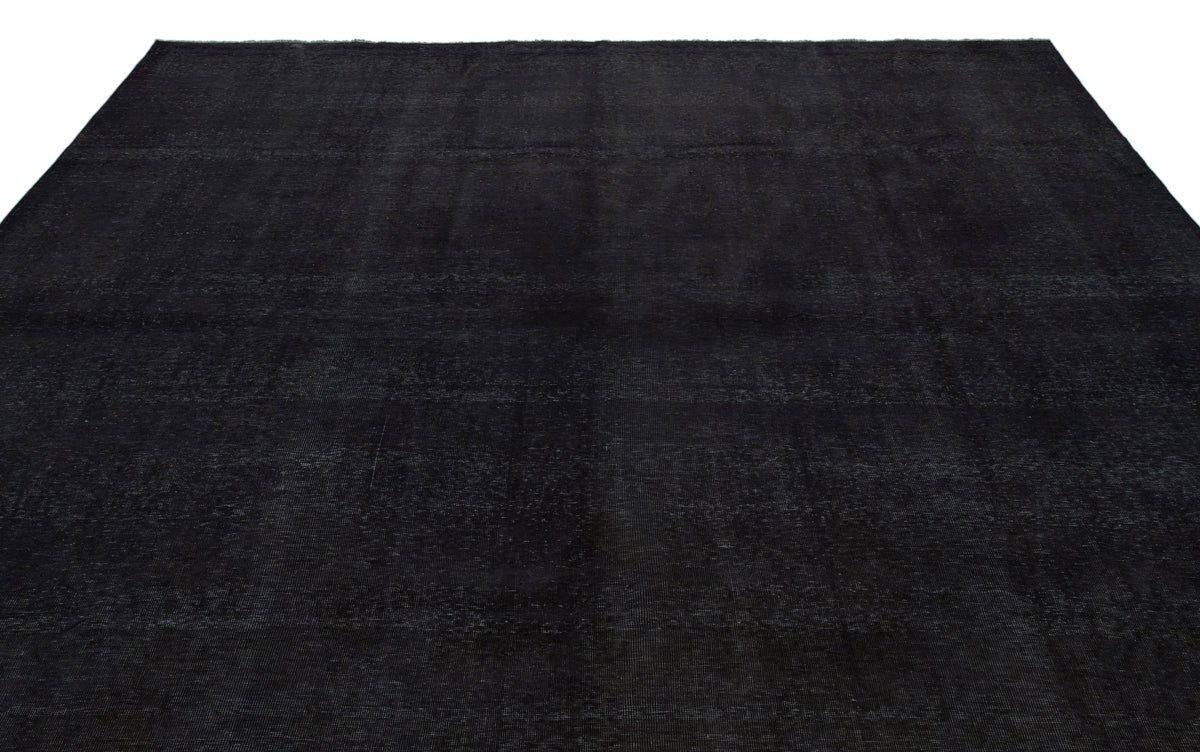 Navyel Siyah ve Gri Düz El Dokuma Halı 303x382 cm – detay görünümü