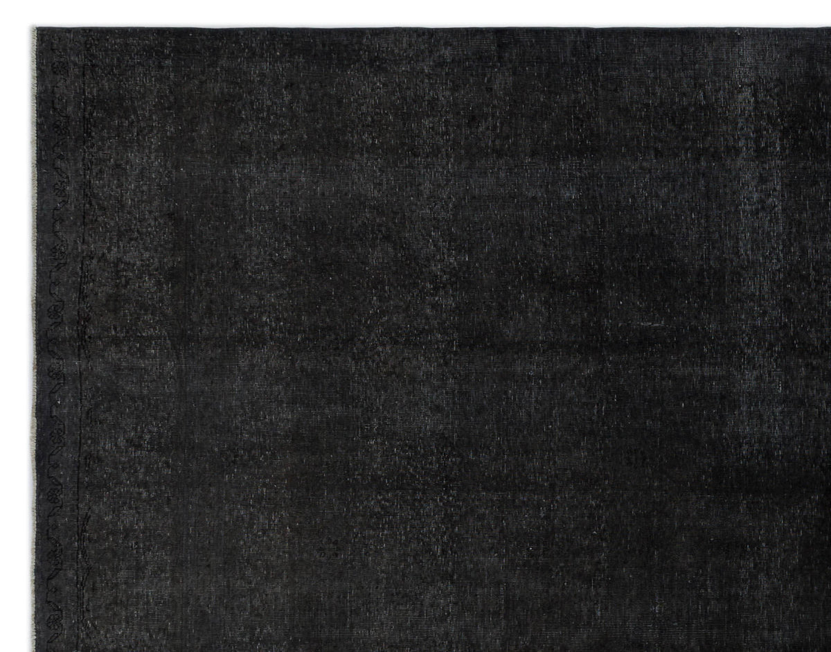 Navyel Siyah ve Gri Düz El Dokuma Halı 303x382 cm – detay görünümü