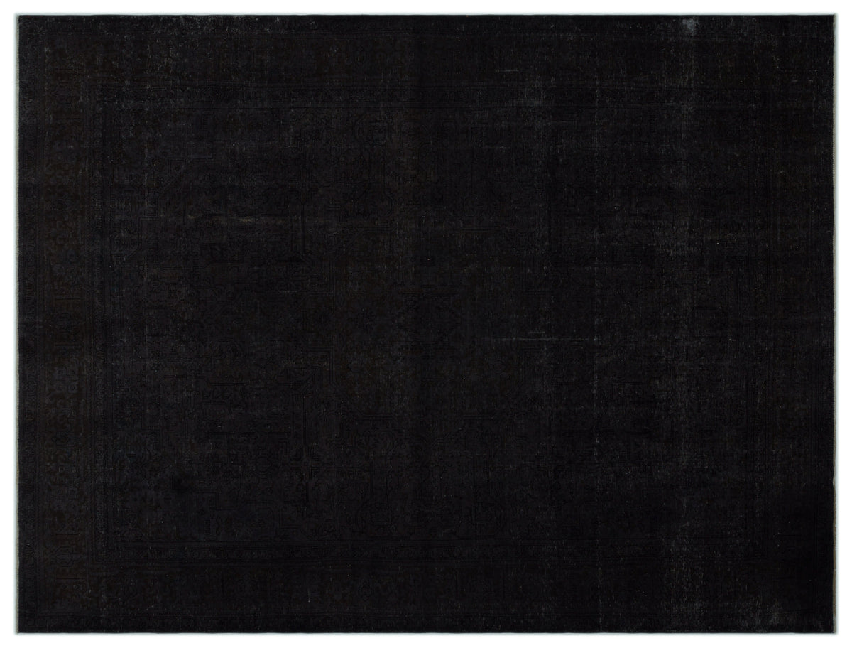 Navyel Siyah ve Yeşil Düz El Dokuma Halı 295x382 cm