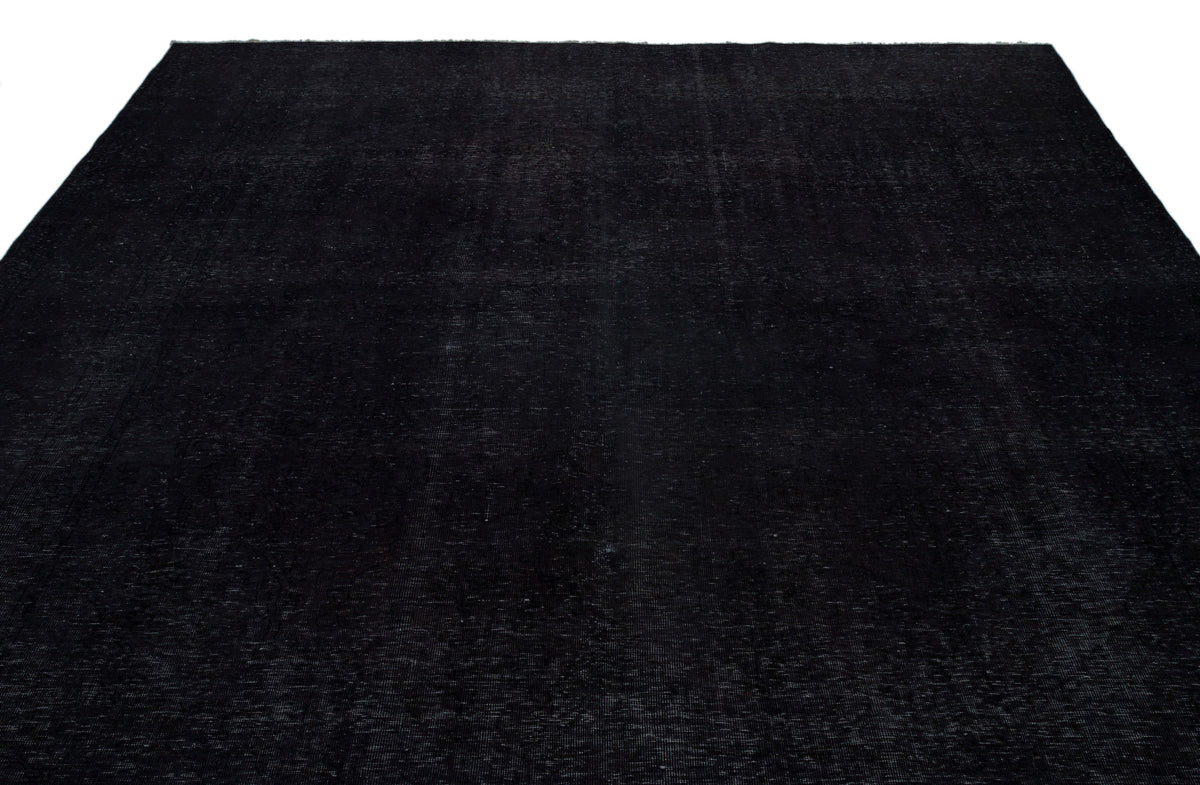 Navyel Siyah ve Gri Düz El Dokuma Halı 296x380 cm – detay görünümü