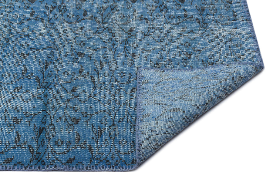Tirena Turkuaz ve Mavi Soyut Desenli El Dokuma Halı 144x237 cm – detay görünümü