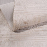 Beige Mink Geometric Modern Living Room Rug Acrylic