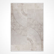 Krem Çerçeveli Akrilik Makine Halısı