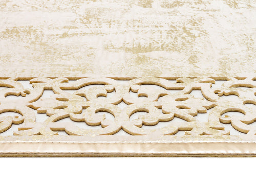 Klasik Ve Modern İşleme ve Oymaya Sahip Suni Deri Halı