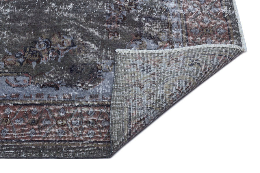 Tirena Gri ve Kırmızı Madalyon Desenli El Dokuma Halı 170x270 cm – detay görünümü